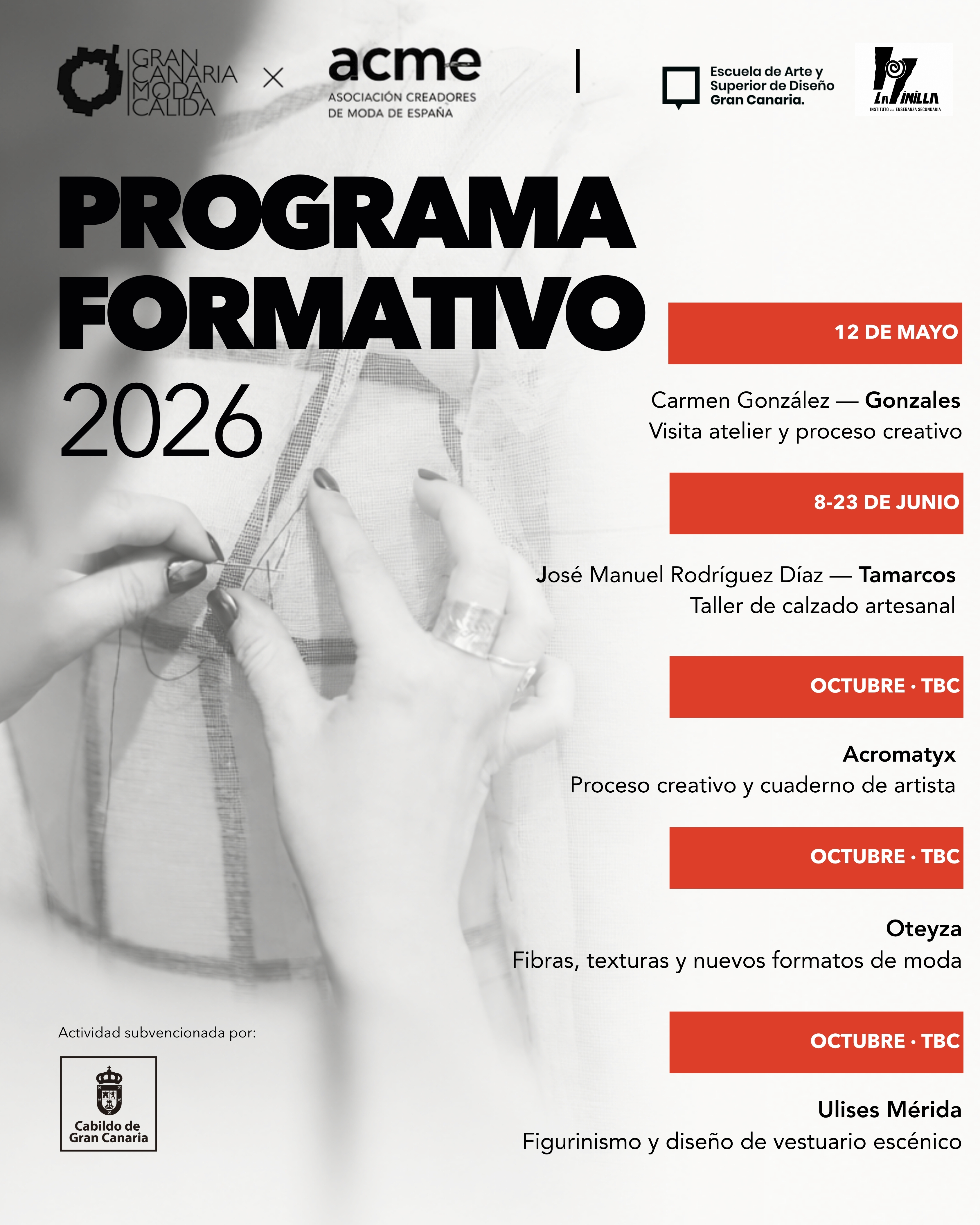 Foto de <p>Gran Canaria Moda C&aacute;lida y ACME arrancan su programa formativo 2026 para acercar el oficio de la moda a las aulas</p>
